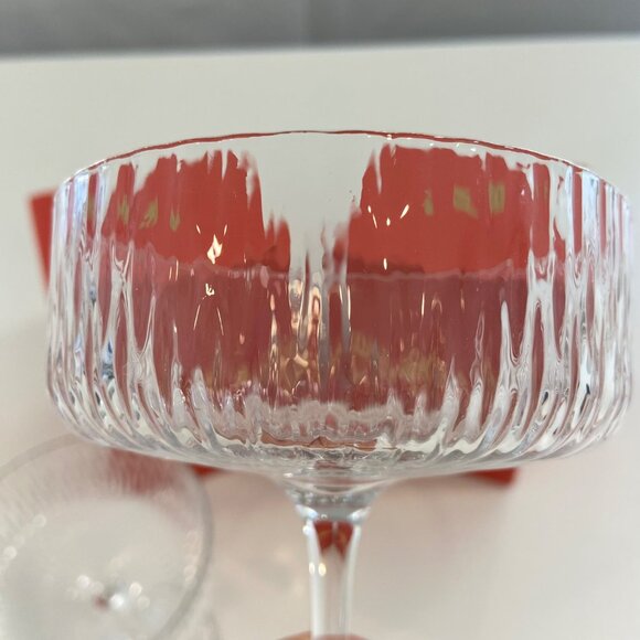 Set Of 2 Nespresso Champagne Coupes Glasses With Decorative Boxes - Paris & New - Picture 4 of 16